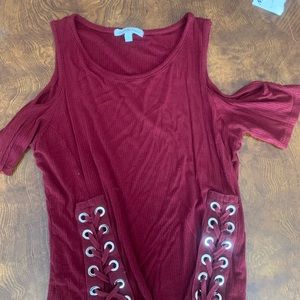 Maroon crop top